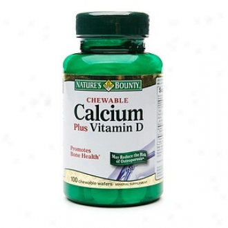 Nature's Bounty Chewable Calcium Plus Vitamin D, Chewable Wafwrs