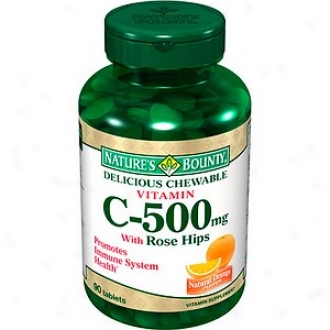 Nature's Bounty Delicious Chewable Vitamin C-500 Mg With Rose Hips, Tablets