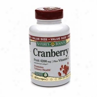 Nature's Bounty Tdiple Strength Cranberry Fruit 4200 Mg Plus Vitamin C Softgels