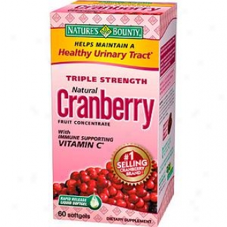 Nature's Bounty Triple Strength Original Cranberry Fruit Concentrate Softgels