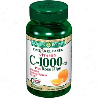 Nature's Bounty Vitamin C 1000mg Plus Rose Hips, Time-released