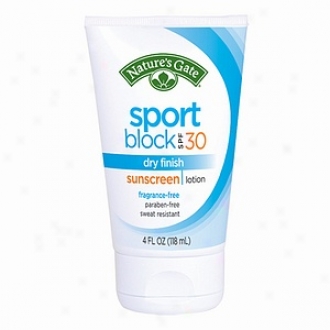 Nature's Gate Sportblock Dry Finish Sunscreen Lotion With Cucumber Extract Spf 50