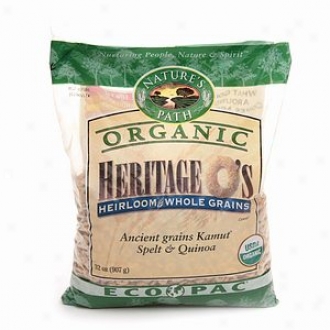 Nature's Path Organic Heritage O's Heirloom Whole Grains Cereal, Ancient Grains Kamut, Spelt & Quinoa