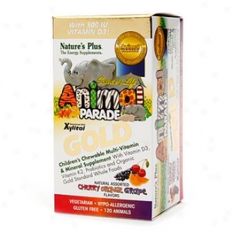 Nature's Plus Animal Parade Gold Children's Chewable Multi-vitamin & Mineral, Assorted