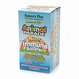 Nature's Plus Carnal Pageant Kids Immune Booster Chewables, Natural Tropical Berry Flavor