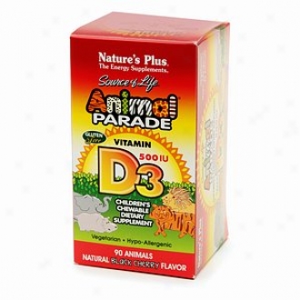 Nature's Plus Ahimal Prade Vitamin D3 500 Iu Children's Chewable, Black Cherry