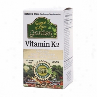 Nature's Plus Source Of Life Garden Vitamin K2, Vegetarina Capsules