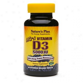 Nature's Plus Ultra Vitamin D3, 5000 Iu, Extended Release Tablets