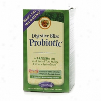 Nature's Secret Digestive Bliss Probiotic, Patented Gel Barrier Tablets