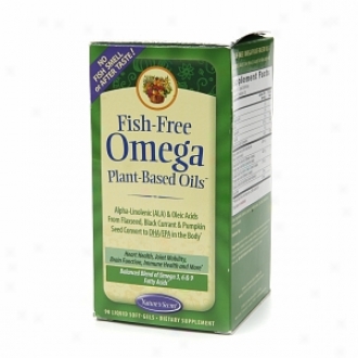 Nature's Secluded Fish-free Omega Plant-nased Oils, Fluid Soft-gels
