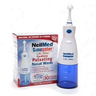 Neilmed Sinugator Cordless Pulsating Nasal Wash With 30 Premixed Packets