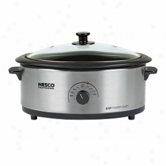 Nesco 4816-25pr Professional 6-quart Roaster Oven, Stainless Steel