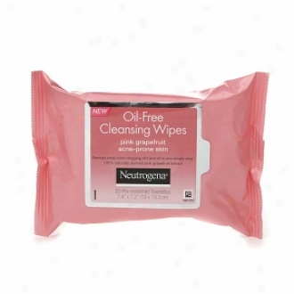 Neutrogena Oil-free Cleansing Wipes For Acne Prone Skin, Pink Grapefruit