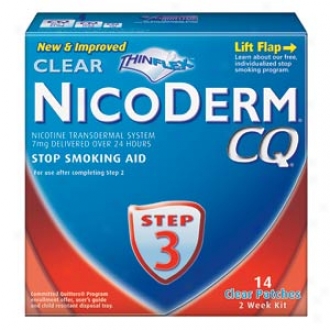 Nicoderm Cq Smoking Cessation Aid, Clear Tract, Step 3