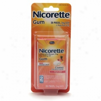 Nicorette 2 Mg Nicotine Gum Pocket Pack, Fruit Chill