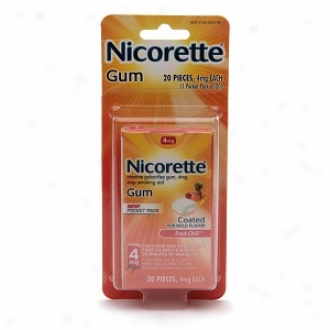 Nicorette 4 Mg Nicotine Gum Pocket Gang, Fruit Chill