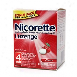 Nicorette 4 Mg Nicotine Lozenges Bonus Pack, Cherry