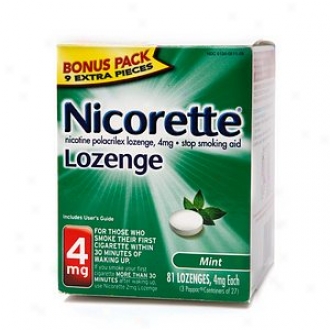 Nicorette 4 Mg Nicotine Lozenges Bonus Pack, Mint