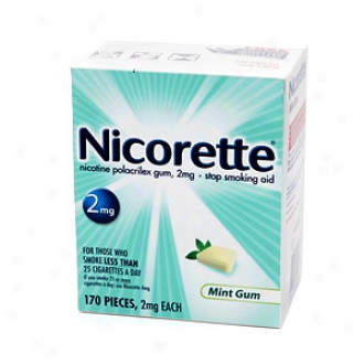 Nicorette Nicotiine Gum 2mg, Mint