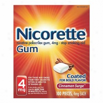 Nicorette Nicotine Gum 4mg, Cinamon Surge