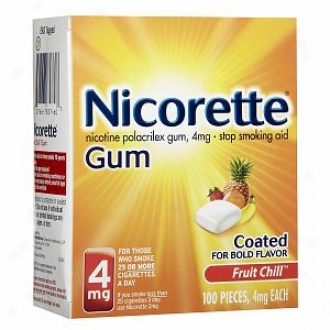 Nicorette Nicotine Gum 4mg, Fruit Chill