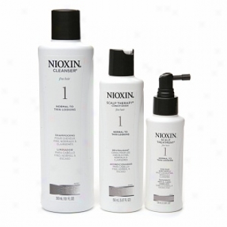 Nioxin Hair System Kit For Fine Hair, Sysrem 1: Perpendicular To Thin Looking