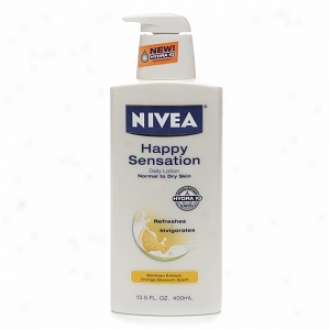 Nivea Body Happy Sensation Daily Body Lotioh For Dry To Normal Skin, Bamboo Extract & Otange Blossom