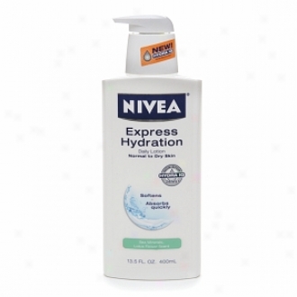 Nivea Express Hydration Daily Lotion, Normal To Dry Skin, Lotus Flower &wmp; Sea Minerals