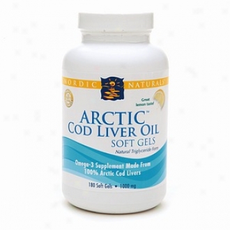 Nordic Naturals Arctic Cod Liver Oil 1000 Mg Omega-3 Supplement Soft Gels
