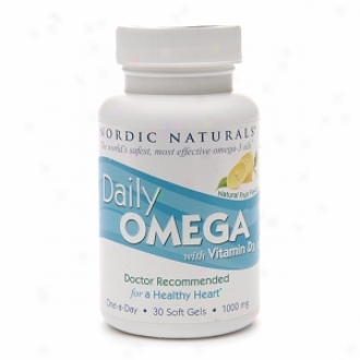 Nordic Naturals Daily Omega With Vitamin D3, 1000mg, Soft Gels, Fruit