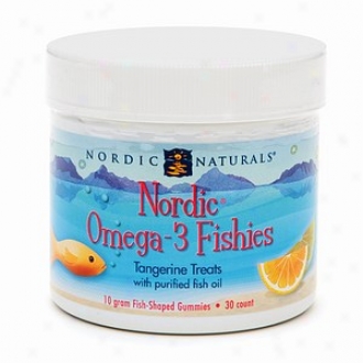 Nordic Naturals Nordic Omega-3 Fishies Tangerine Treats 10 Gm Fish Shaped Gummies