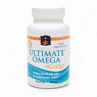 Nordic Naturals Ultimate Omega + Coq10 Purified Fish Oil 1000 Mg Soft Gels