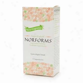 Norforms Long Lasting Feminine Deodorant Suppositories, Tropical Splash