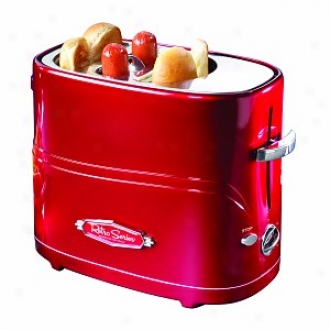 Nostalgia Electrics Hdt-600retrored Retro Series Pop-up Hot Dog Toaster