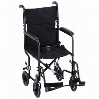 Nova Conveyance Chair 19in. Lightweight With S/a Footrests, Black