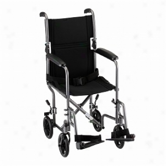 Nova Transport Chair Steel With S/a Footrests, 17 Inch