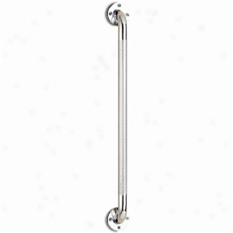 Nova Wall Grab Bar- Chrome With Knurled Haft, 24 Inch