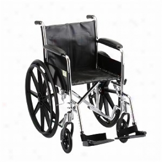 Nova Wheelchair Fixed Arm And S/a Footrests, 18 Inch