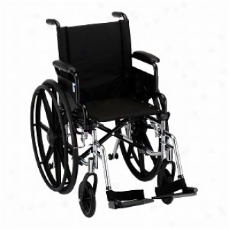 Nova Wheelchair Lightweight With Flip Back D/a & S/a Footrest, 16 Inch