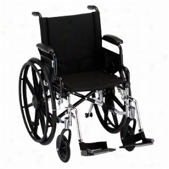 Nova Wheelchair Lightweight With Flip Bacl D/a & S/a Footrest, 18 Inch