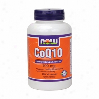 Now Foods Coq10 Woth Whitethorn Berry, 100mg, Vegetarian Ca;sules