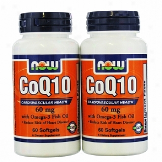 After this Foods Coq10 By the side of Omega 3 Fish Oil,  60mg, Softgels Twinpack