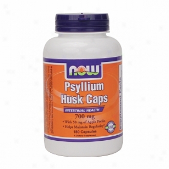 Now Foods Psyllium Husk Plus Apple Pectin, 750mg, Capsules