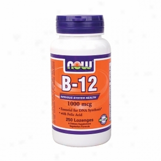 Now Foods Vitamin B-12 With Folic Acid, 1mg, Chwwable Lozenges