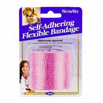 Nutri-vet 2 Inch Self-aadhering Flexible Bandage For Pets, Pink