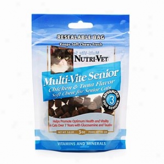 Nutri-vet Multi-vite Senior Cat Soft Chew Supplement, Chicken & Tuna