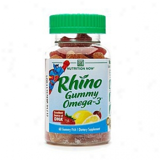 Nutrition Now Rhino Gummy Omega-3, Lemonade, Cherryade & Strawberry