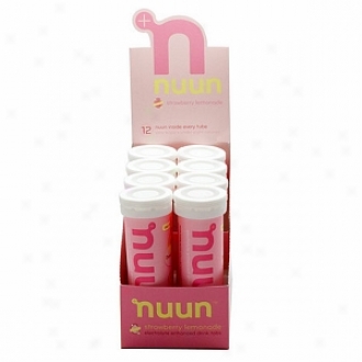 Nuun Electrolyte Enhanced Carouse Tabs, Tubes, Strawberry Lemon