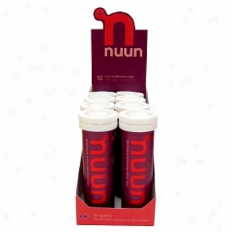 Nuun Electtrolyte Enhanced Drink Tabs, Tubes, Tri-berry