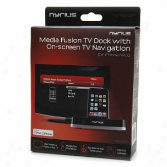 Nyrius Media Fusion Tv Dock With On-screen Tv Navigation Nic709